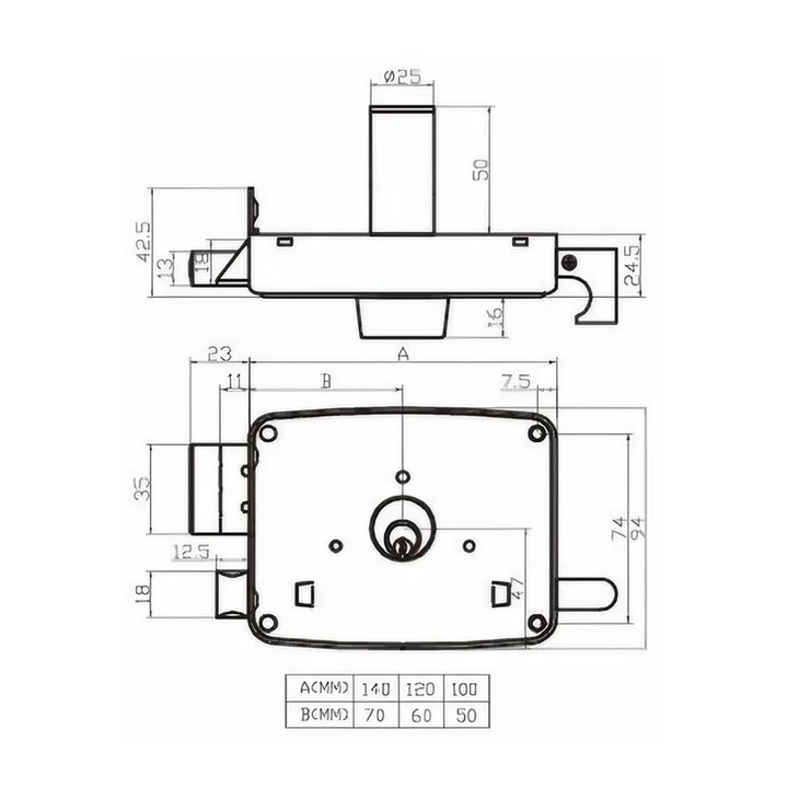 Solid Brass Rim Lock suppliers